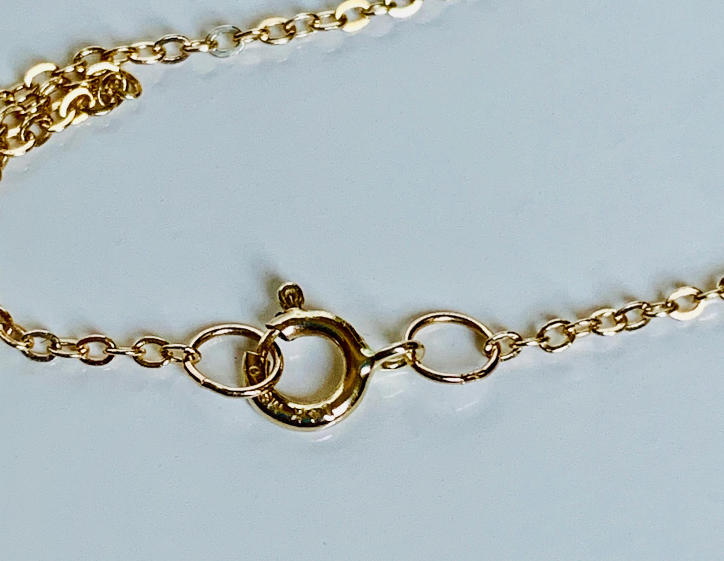14K Solid Yellow Gold Cross Charm / Pendant 26mm x 10mm optional 14K Gold Cable Link Chain 16" or 18"