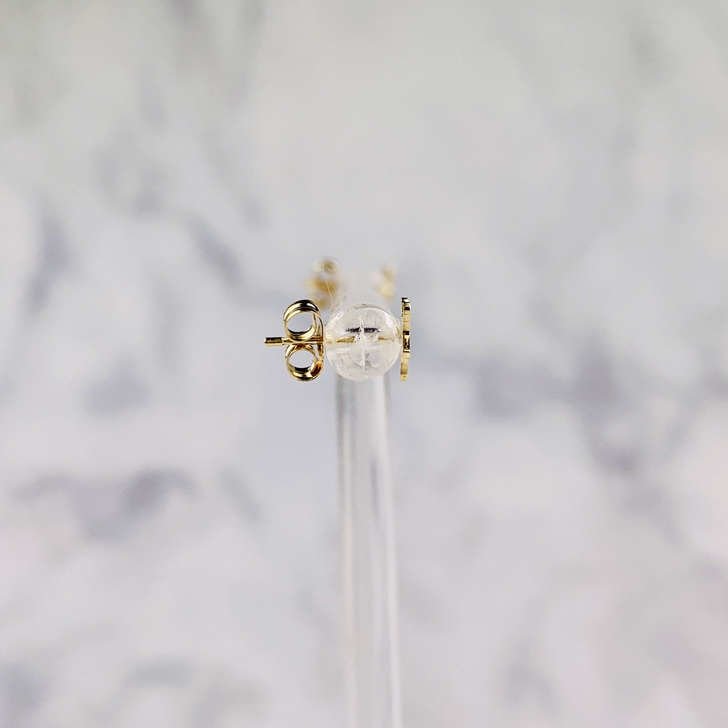 14K Solid Gold Star Stud Earrings