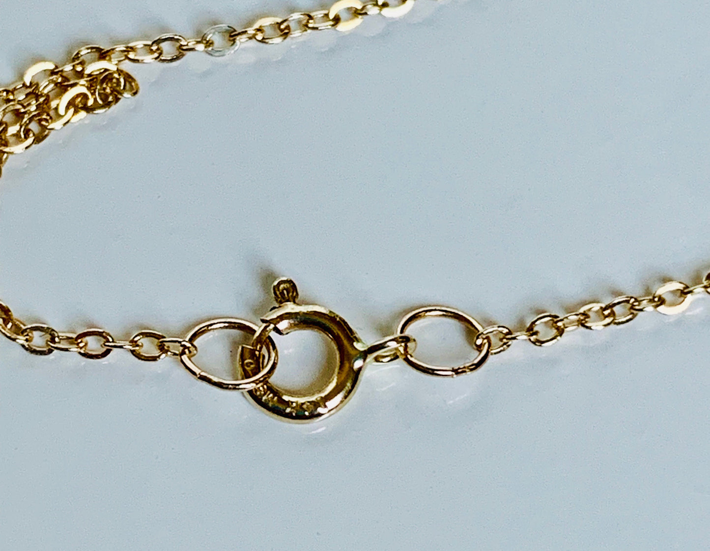 14K Solid Yellow Gold Tiny Delicate Cat / Kitty Charm 6mm x 4.5mm optional 14K Gold Cable Link Chain 16" or 18"