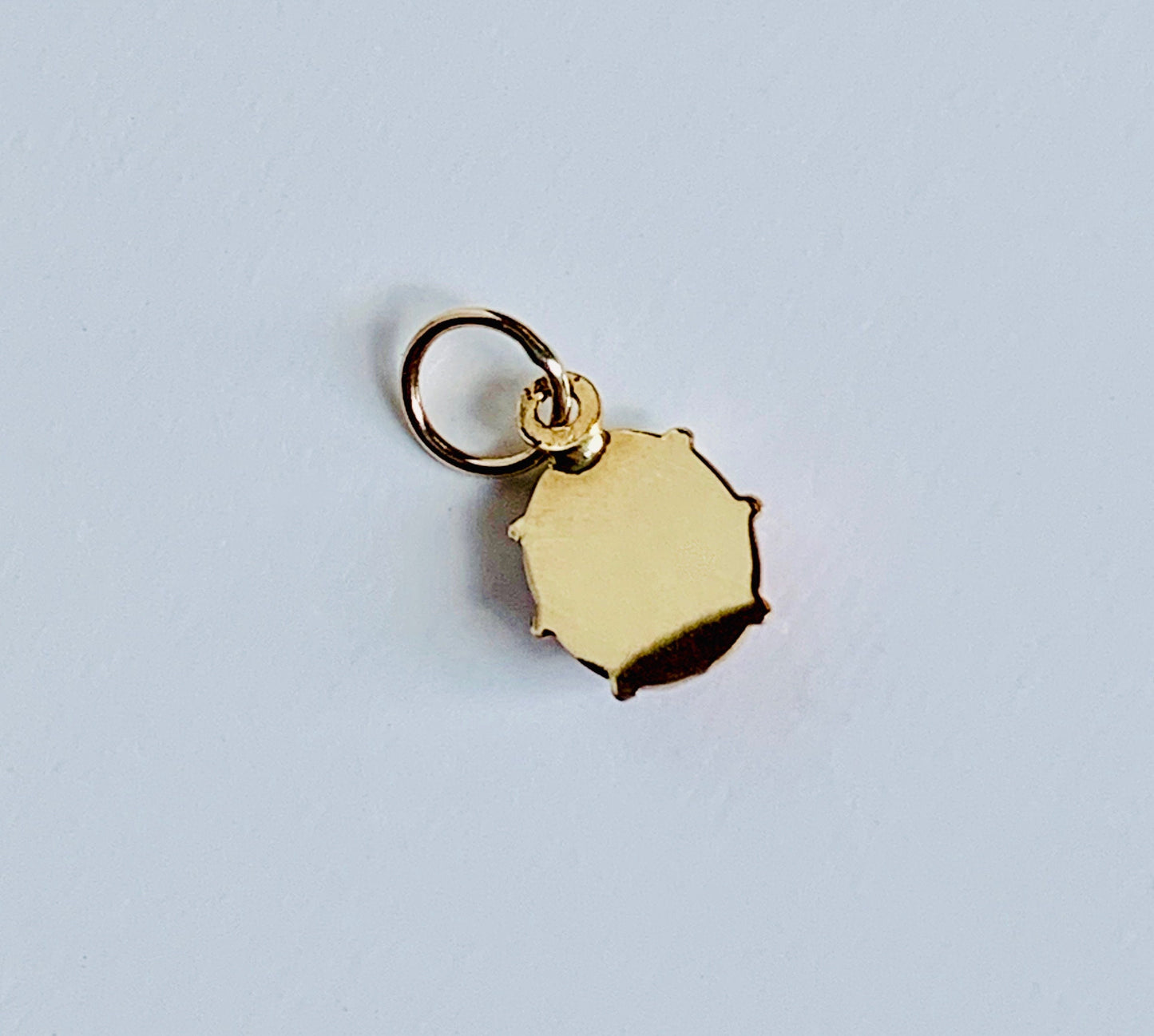 14K Yellow Gold Tiny Delicate Puffy Enamel Lady Bug Charm / Pendant 10mm x 7.3mm optional 14K Gold Cable Link Chain 16" or 18"