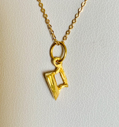 Vintage 18K Gold Plated Iron Pendant / Charm