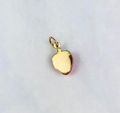 14K Yellow Gold Delicate Red Enamel Strawberry Charm / Pendant *optional Gold / Gold-filled Chain