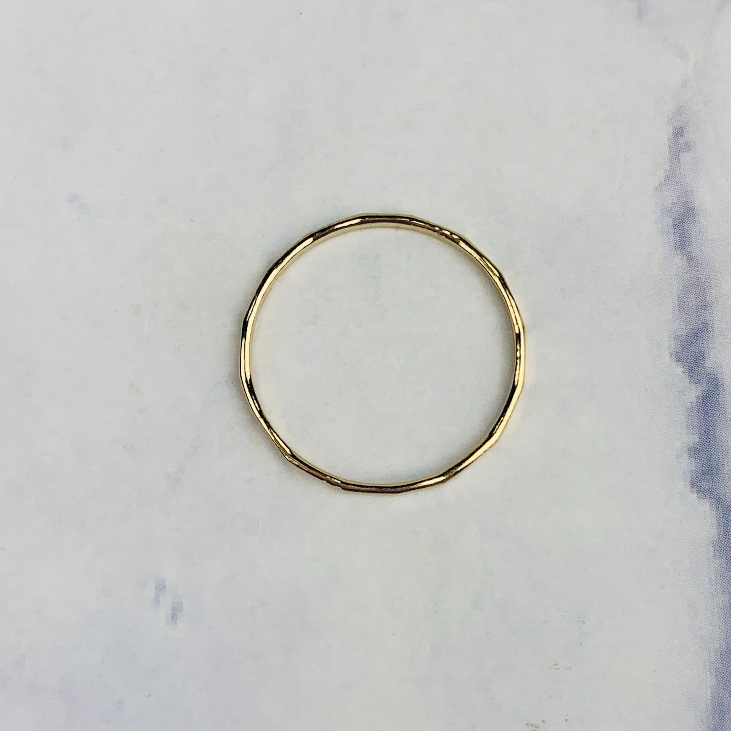 14K Gold Filled 1mm Hammered Stacking Ring / Stackable Ring