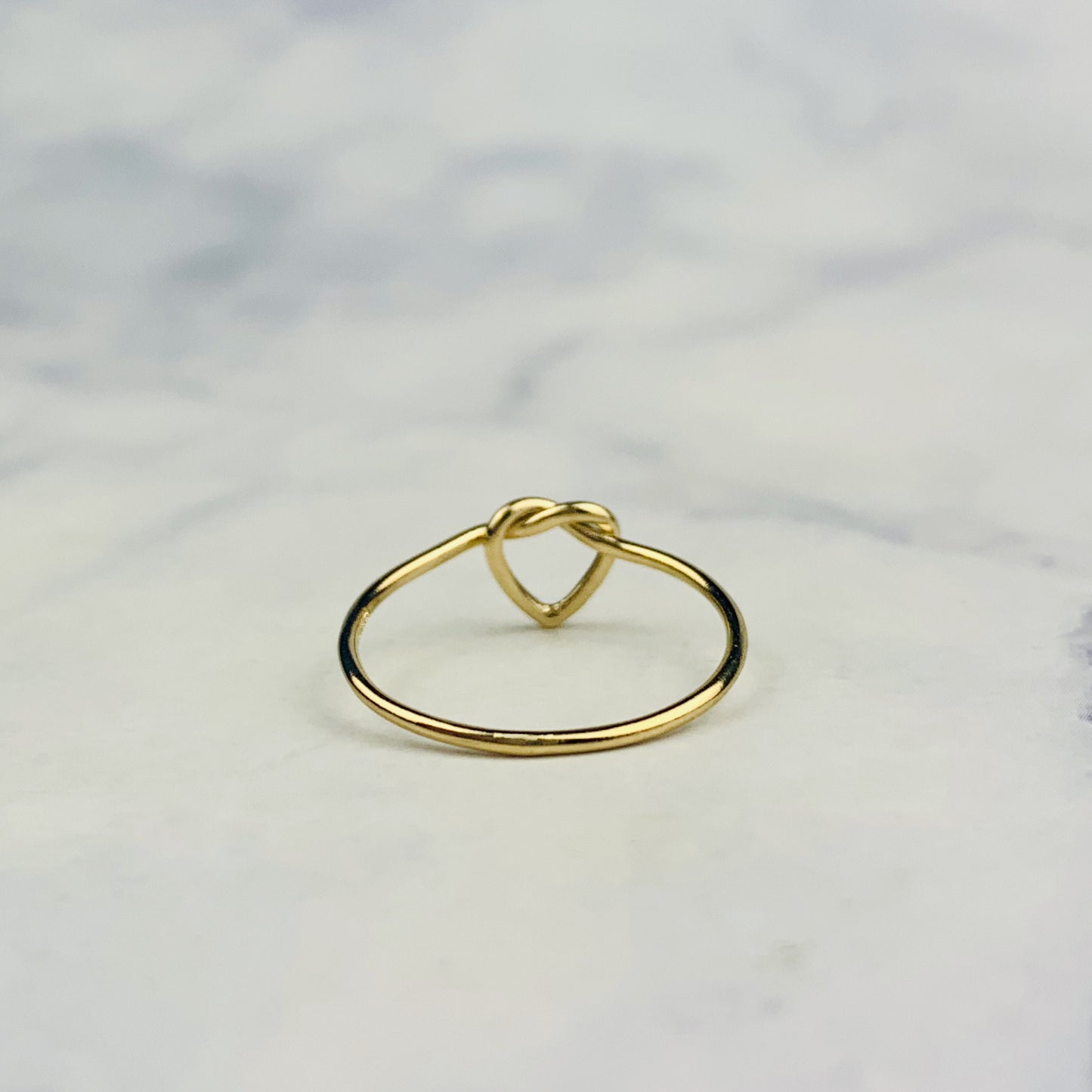 Gold Filled Heart Shaped Knot / Lover's Knot Stackable Ring 0.97mm